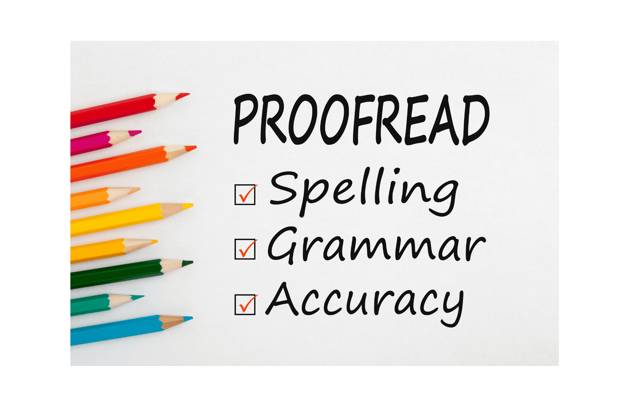 writing and proofreading creative copy